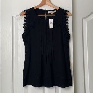 Loft black lace top